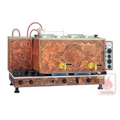 Meşale Antik Turbo Max Çay Kazanı, Full Elektrikli, 4 Demlikli - 1