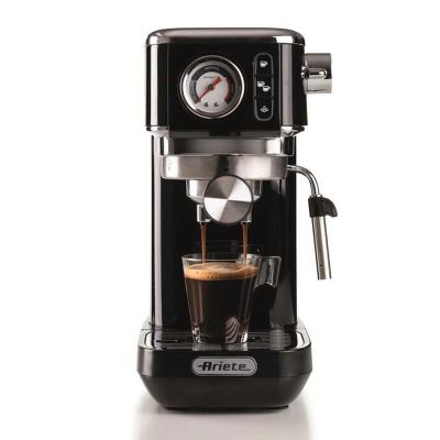 Ariete 1381/12 Moderna Slim Espresso Coffee Machine, Black - Ariete