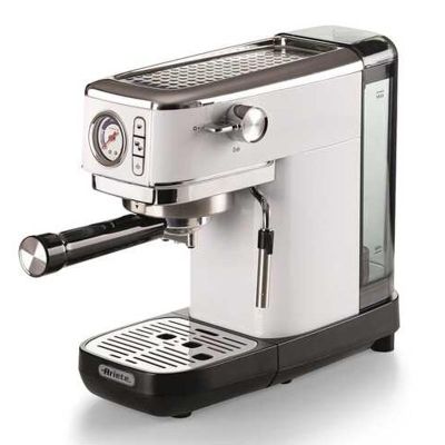 Ariete 1381/14 Moderna Slim Espresso Coffee Machine, White - Ariete
