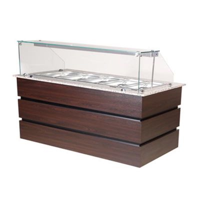 Arisco Açık Dolaplı Bain Marie, 5/1 GN Kapasiteli, Kahverengi - 1