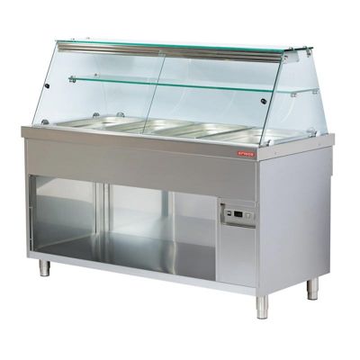 Arisco Açık Dolaplı Camekanlı Bain Marie, 4/1 GN Kapasiteli - 2