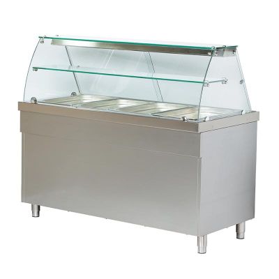 Arisco Sıcak Dolaplı Camekanlı Bain Marie, 4/1 GN Kapasiteli - 1