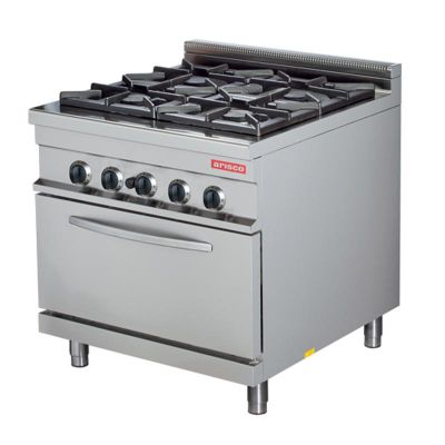 Arisco Hotmax 900 Fırınlı Kuzine, 4'lü, 85x90x90 cm, Gazlı - 1