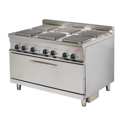 Arisco Hotmax 900 Maxi Fırınlı Kuzine, 6 Gözlü, 127.5x90x90 cm, Elektrikli - 1