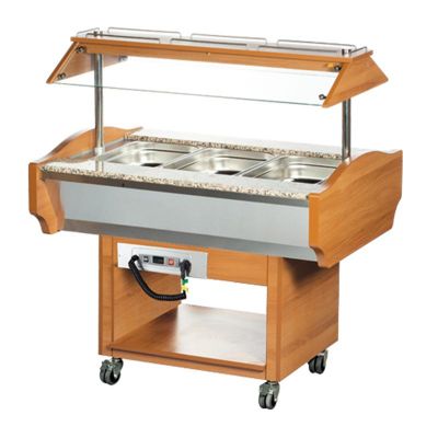 Arisco Isıtmalı Saladbar, GN 3/1 Kapasiteli, Elektrikli, Ceviz - 1