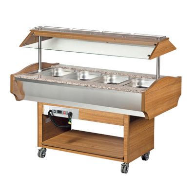 Arisco Isıtmalı Saladbar, GN 4/1 Kapasiteli, Elektrikli, Ceviz - 1
