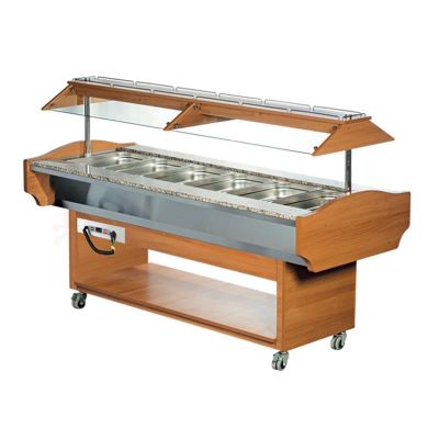 Arisco Isıtmalı Saladbar, GN 6/1 Kapasiteli, Elektrikli, Ceviz - 1