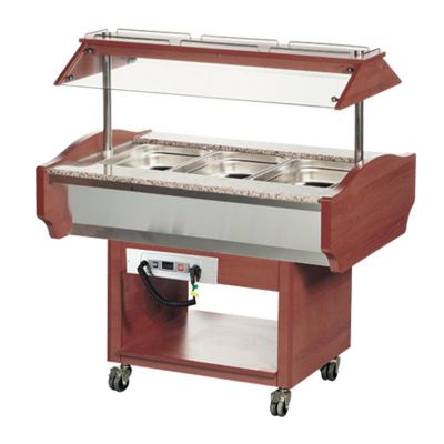 Arisco Isıtmalılı Saladbar, GN 3/1 Kapasiteli, Elektrikli, Maun - 1