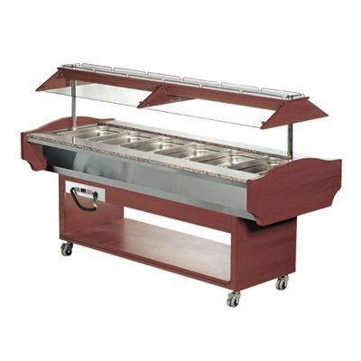 Arisco Isıtmalılı Saladbar, GN 6/1 Kapasiteli, Elektrikli, Maun - 1