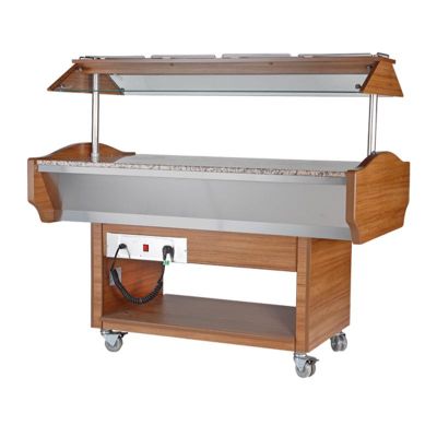 Arisco Nötr Saladbar, 150.5x90x87 cm, Elektrikli, Ceviz - 1