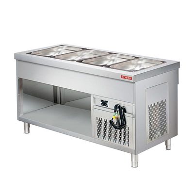Arisco Soğuk Servis Ünitesi, 4/1 GN, 147x70x85 cm, Açık Dolaplı - 1