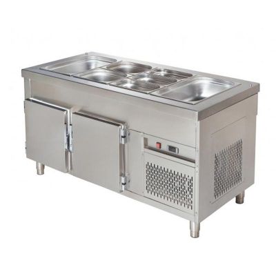 Arisco Soğuk Servis Ünitesi, 4/1 GN, 147x70x85 cm, Soğuk Dolaplı - 1
