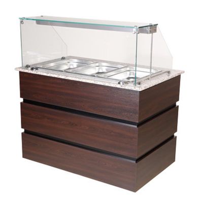 Arisco Soğutmalı Saladbar, 3/1 GN Kapasiteli, Açık Dolaplı, Kahverengi - 1