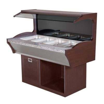 Arisco Soğutmalı Saladbar, 4xGN 1/1, Elektrikli, Maun - 1