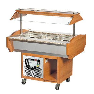 Arisco Soğutmalı Saladbar, GN 3/1 Kapasiteli, Elektrikli, Ceviz - 1