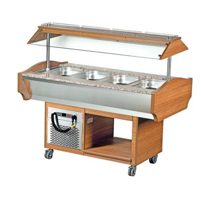 Arisco Soğutmalı Saladbar, GN 4/1 Kapasiteli, Elektrikli, Ceviz - 1