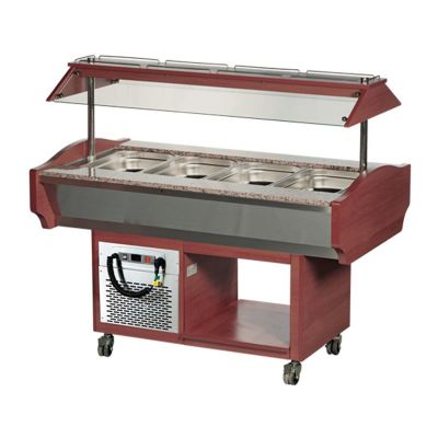 Arisco Soğutmalı Saladbar, GN 4/1 Kapasiteli, Elektrikli, Maun - 1