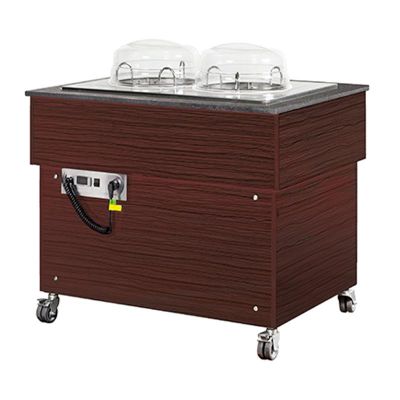 Arisco Tabak Otomat Arabası, Isıtmalı, 100 Tabak Kapasiteli, Elektrikli, Kahverengi - 1