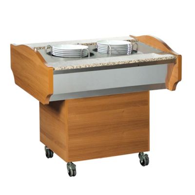 Arisco Tabak Otomat Arabası, Isıtmalı, 100 Tabak Kapasiteli, Elektrikli, Maun - 1