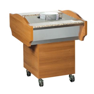 Arisco Tabak Otomat Arabası, Isıtmalı, 50 Tabak Kapasiteli, Elektrikli, Ceviz - 1