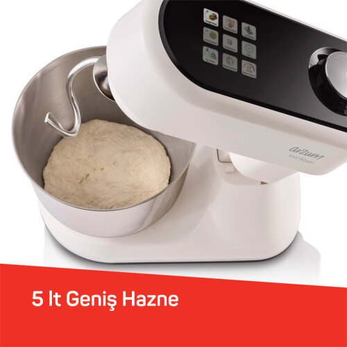 Arzum AR1190-3300 Gastroart Mutfak Şefi Stand Mikser, 5 L, Krem - 5