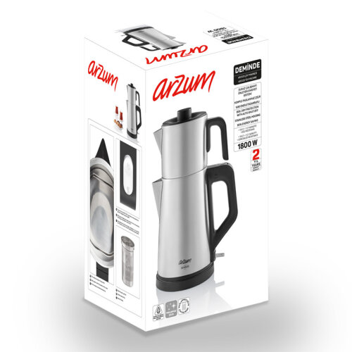Arzum AR3129 صانعة شاي، إينوكس - 10