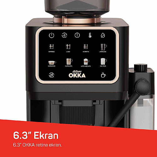 Arzum OK0042 Okka Barista Pro Tam Otomatik Espresso Kahve Makinesi, Siyah Krom - 6