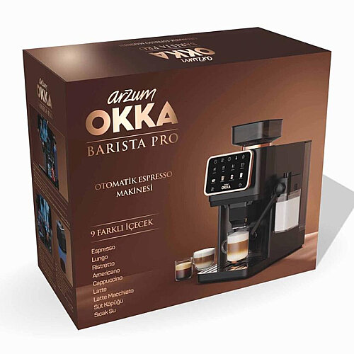 Arzum OK0042 Okka Barista Pro Tam Otomatik Espresso Kahve Makinesi, Siyah Krom - 9