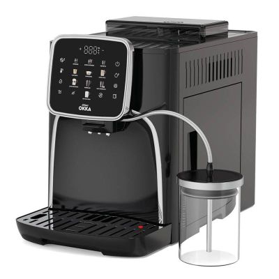 Arzum Okka Espresso Pro M Fully Automatic Espresso Coffee Machine, Black Chrome - Arzum