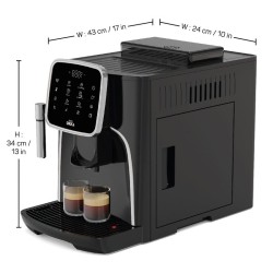 Arzum Okka Espresso Pro Tam Otomatik Espresso Kahve Makinesi, Siyah Krom - Thumbnail