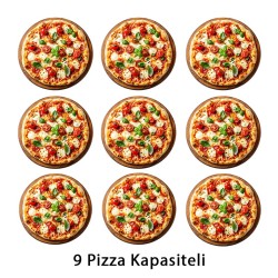 Asterm S Design Döner Tabanlı Pizza Fırını, 30 cm 9 Pizza Kapasiteli, Gazlı - Thumbnail