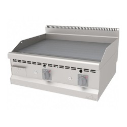 Atalay AGI-870NCR 700 Seri Nervürlü Pleyt Izgara, 80x70 cm, Krom Yüzeyli, LPG'li - Atalay