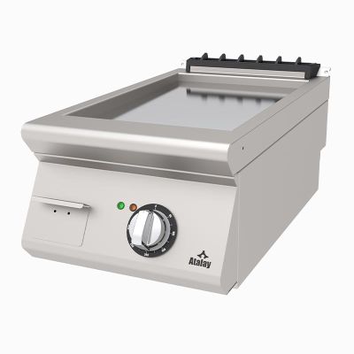 Atalay AEI-473-CR 730 Seri Set Üstü Düz Pleyt Izgara, 40x73x30 cm, Krom, Elektrikli - 1