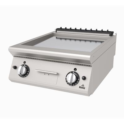 Atalay AGI-673-CR 730 Seri Set Üstü Düz Pleyt Izgara, 60x73x30 cm, Krom, LPG'li - 1