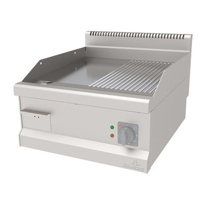 Atalay AEI-673-ND 730 Seri Set Üstü Nervürlü+Düz Izgara, 60x73x30 cm, Krom, Elektrikli - 1