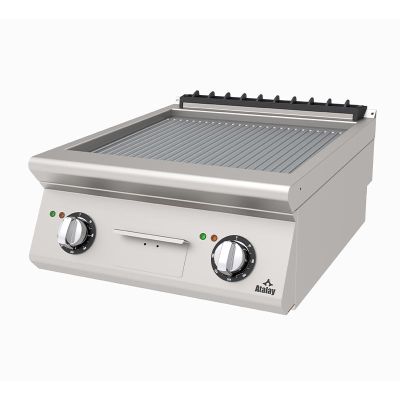 Atalay AEI-673-N 730 Seri Set Üstü Nervürlü Pleyt Izgara, 60x73x30 cm, Elektrikli - 1