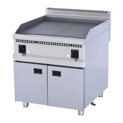 Atalay AGI-890ND 900 Seri Nervürlü + Düz Pleyt Izgara, 80x90 cm, LPG'li - 1