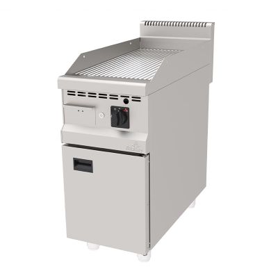 Atalay AGI-490NCR 900 Seri Nervürlü Pleyt Izgara, 40x90 cm, Krom Yüzeyli, Doğalgazlı - 1