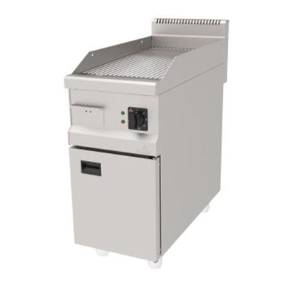 Atalay AEI-490NCR 900 Seri Nervürlü Pleyt Izgara, 40x90 cm, Krom Yüzeyli, Elektrikli - 1
