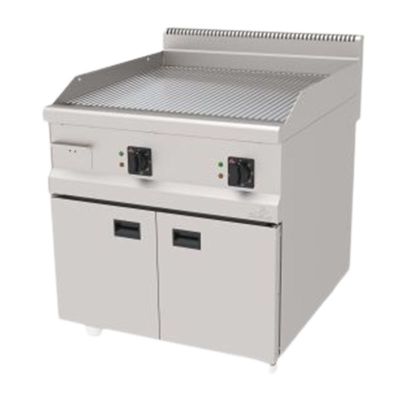 Atalay AEI-890NCR 900 Seri Nervürlü Pleyt Izgara, 80x90 cm, Krom Yüzeyli, Elektrikli - 1