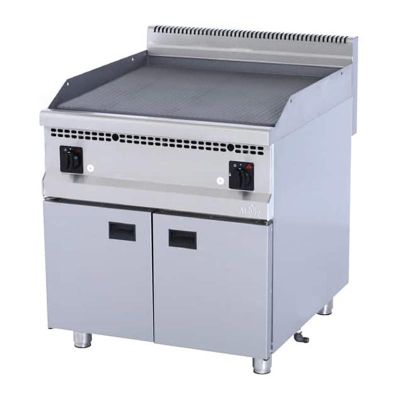 Atalay AGI-890N 900 Seri Nervürlü Pleyt Izgara, 80x90 cm, LPG'li - 1