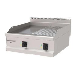 Atalay AEI-890NDSCR 900 Seri Setüstü Nervürlü + Düz Pleyt Izgara, 80x90 cm, Krom Yüzeyli, Elektrikli - Atalay