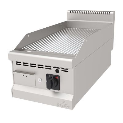 Atalay AGI-490NSCR 900 Seri Setüstü Nervürlü Pleyt Izgara, 40x90 cm, Krom Yüzeyli, LPG'li - 1