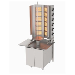 Atalay ADG-12DS Wall Mounted Rotary Stationary Machine with Movable Bottom Trolley, 6+2 Radius, Natural Gas - Atalay