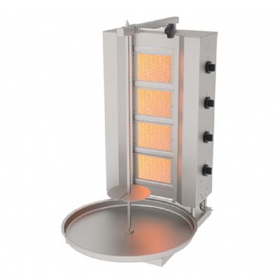 Atalay ADG-4S Doner Kebab Machine, 4 Burner, Gas - 1