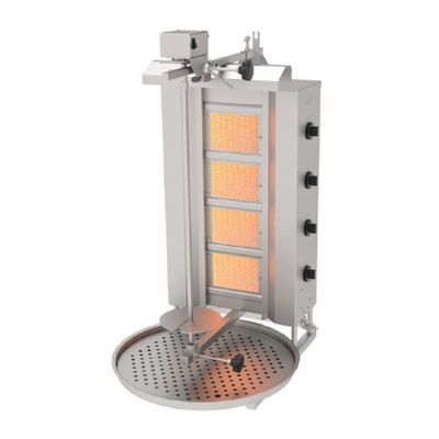 Atalay ADG-4U Doner Kebab Machine, Top Motor, 4 Burner, Gas - 1