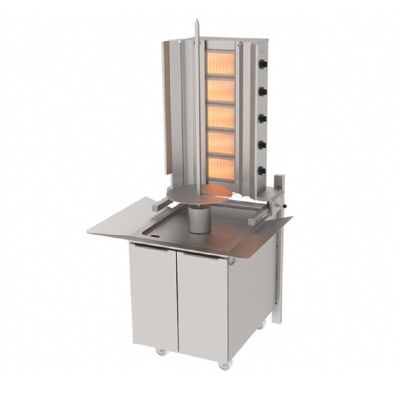 Atalay ADG-5D Wall Mounting Doner Kebab Machine, 5 Heaters, Gas - 1