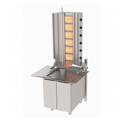 Atalay ADG-6DS Wall Mounted Rotary Stationary Machine with Movable Bottom Trolley, 6 Radius, Natural Gas - Atalay