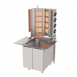 Atalay ADG-8D Bottom Motorised Wall Mounted Rotary Machine with Bottom Trolley, 4+2 Radian, LPG - Atalay