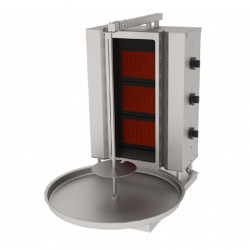 Atalay ADGC-3S Doner Kebab Machine, 3 Burner, Gas Glass - Atalay